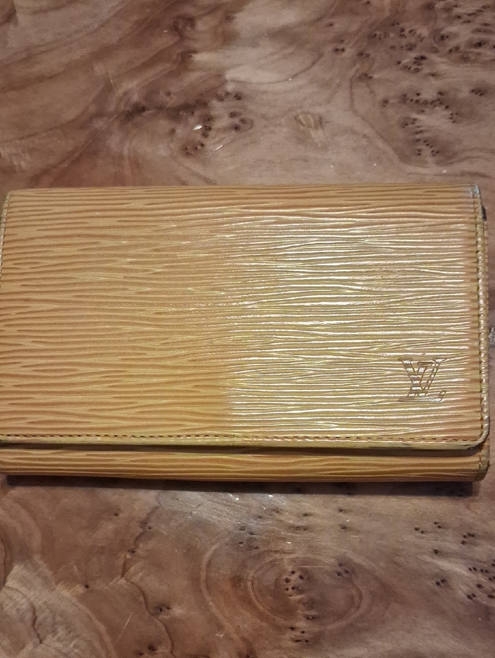 Louis Vuitton Epi Leather Wallet in Yellow-Tan